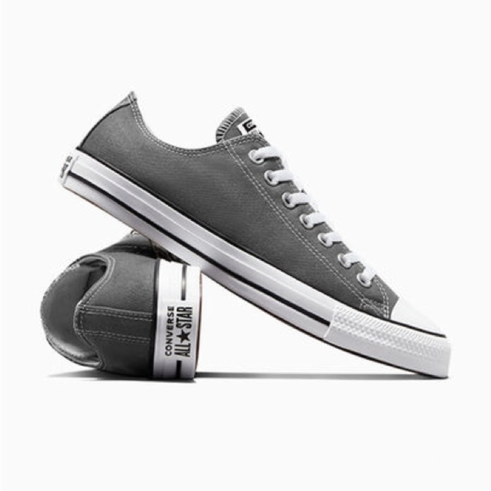 Grey Double Tongue Converse Chucks Low Top Women’s Size 7.5